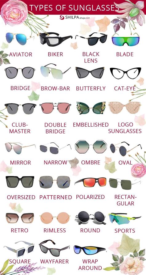 how to describe sunglasses.